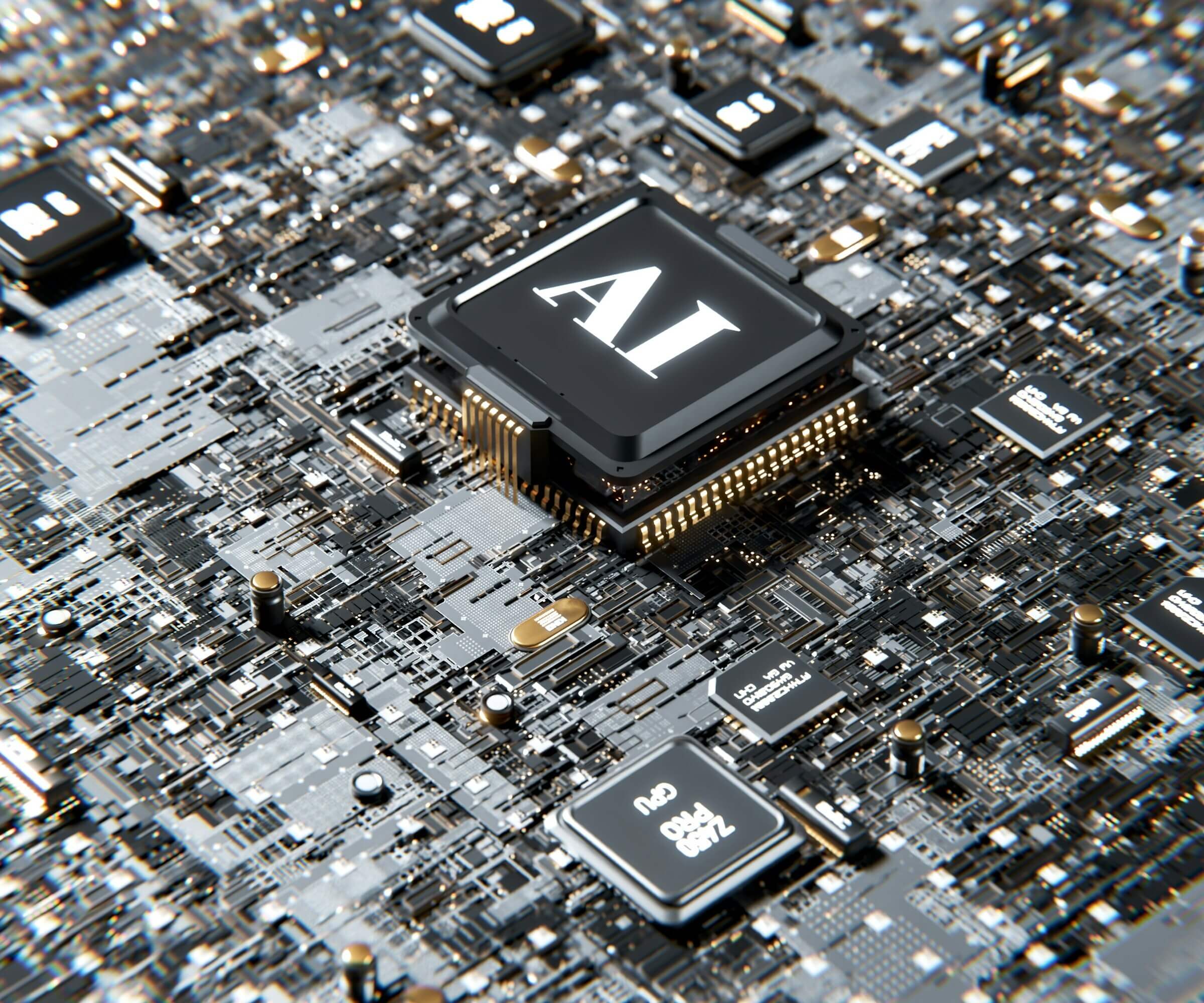 Microchip with AI written over it