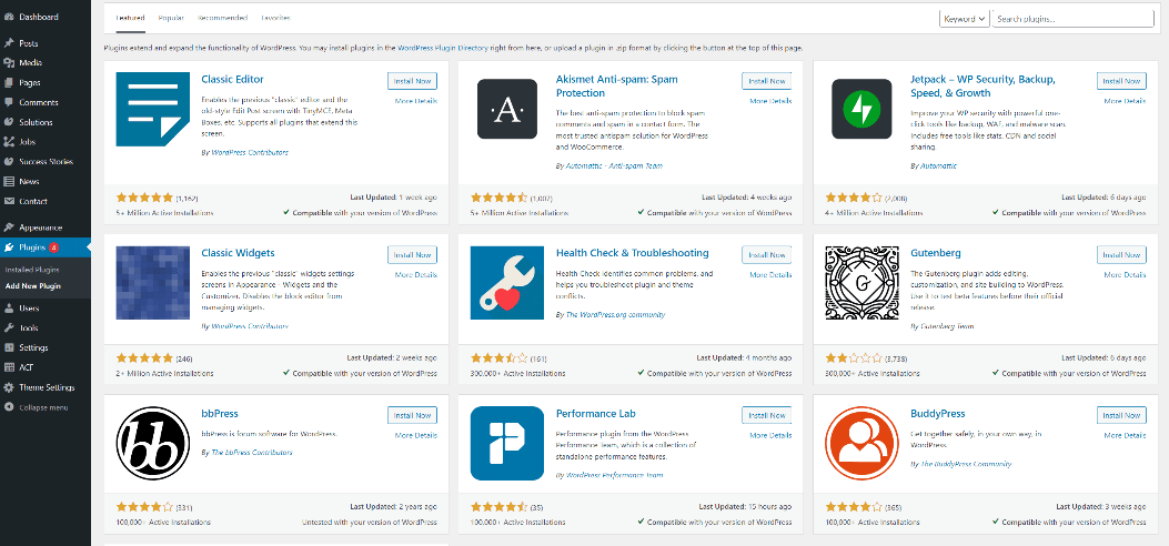 WordPress plugins