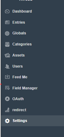 Craft CMS sidebar